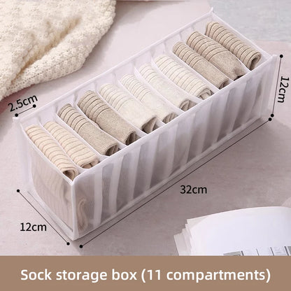Organizador de ropa, pantalones, ropa, vaqueros, caja de almacenamiento, armario, organización de ropa interior, sujetador, calcetines, compartimento, caja, armario