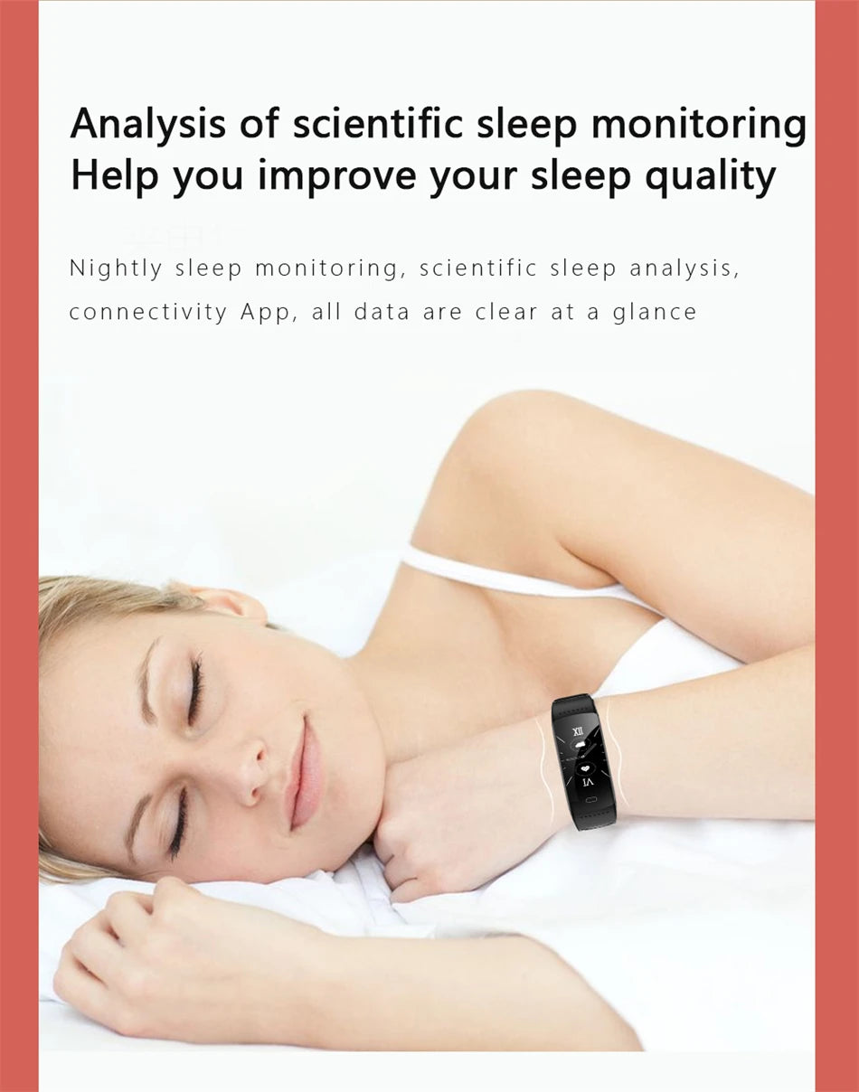 FOXBOX 2025 - Pulsera inteligente para hombre y mujer, resistente al agua, compatible con todos los smartphones, compatible con fitness y deportes, ideal para parejas, LIGE