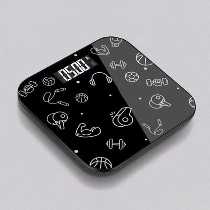 Báscula digital de baño con 7 estilos, pantalla LCD inteligente, alta resistencia y función de temperatura para el control del peso.