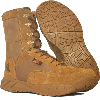 Botas tácticas ligeras originales LAHORS para hombre con cremallera, ideales para entrenamiento de combate, cordones, impermeables, transpirables y aptas para senderismo y actividades al aire libre.