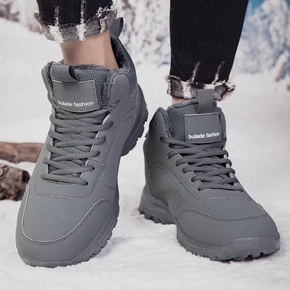 YRZL - Botas de senderismo de invierno para hombre, impermeables, antideslizantes, con aislamiento térmico, cálidas y cómodas, para exteriores, botas de nieve