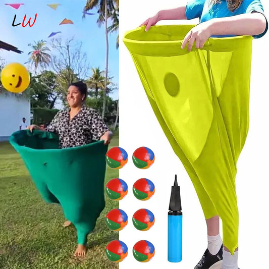 Divertido juego de fiesta al aire libre con accesorios para patio, pantalones de abuela regordetes, juego de atrapar pelotas, juegos familiares y fiesta, juego para padres e hijos, regalo