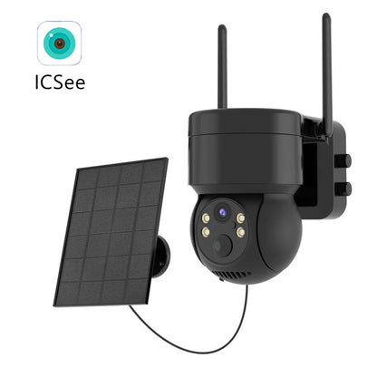 Cámara de vigilancia solar para exteriores con detección humana, visión nocturna, webcam inteligente, resistente al agua, inalámbrica, wifi, seguridad, cámara PTZ ICSEE
