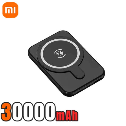 Cargador de batería externo portátil Xiaomi de 500.000 mAh con carga rápida inalámbrica y magnética para iPhone, Huawei y Samsung.