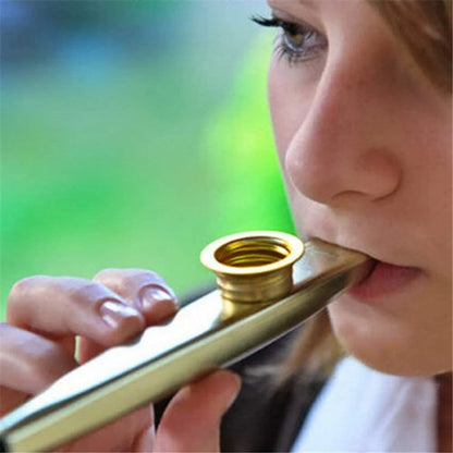 Kazoo metálico premium Miwayer | 5 diafragmas reemplazables y diseño portátil | Resonancia de calidad de estudio con elegante estuche de regalo