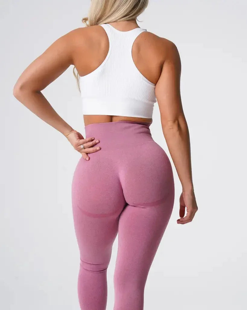 Nuevas mallas deportivas sin costuras con estampado moteado de contorno para mujer, suaves, para entrenamiento, fitness, yoga, cintura alta, ropa de gimnasio.