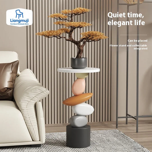 Decoración del hogar, arte creativo, estatua, mesa auxiliar, decoración de piso, estilo simple, sala de estar, adorno de piso grande, mesa de centro pequeña, mesa de té