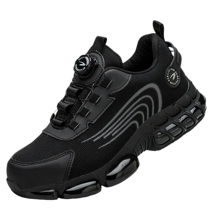 Zapatos de seguridad tipo zapatillas ligeras y transpirables con puntera de acero, diseño antiperforación, amortiguación de impactos y protección antiaplastamiento, calzado de trabajo para hombre.