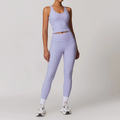 SWELTERING Conjunto de 2 piezas de ropa deportiva para mujer, conjunto de yoga, ropa deportiva para gimnasio, trajes de yoga, conjunto de fitness, chándales, sujetador deportivo, leggings para gimnasio