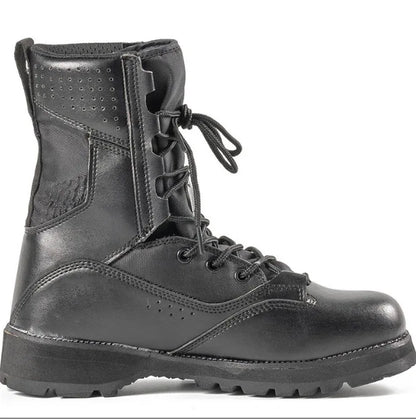 Botas altas de trabajo para hombre, color arena, negro, verde militar, para senderismo, entrenamiento y actividades al aire libre. Tallas 38 a 46.