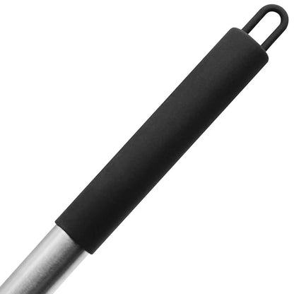 Cuchara ranurada de silicona, libre de BPA y resistente al calor hasta 268 °C, mango de acero inoxidable, espumadera de cocina antiadherente sin costuras.