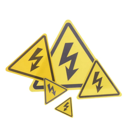2 pegatinas de seguridad de advertencia de voltaje eléctrico de alta calidad