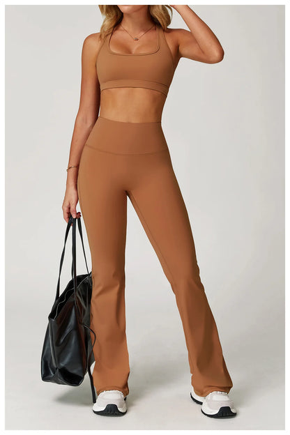 Leggings de impacto para mujer, pantalones de yoga acampanados, pantalones deportivos de yoga, ropa de gimnasio, ropa de entrenamiento, mallas, pantalones de pierna ancha, leggings acampanados