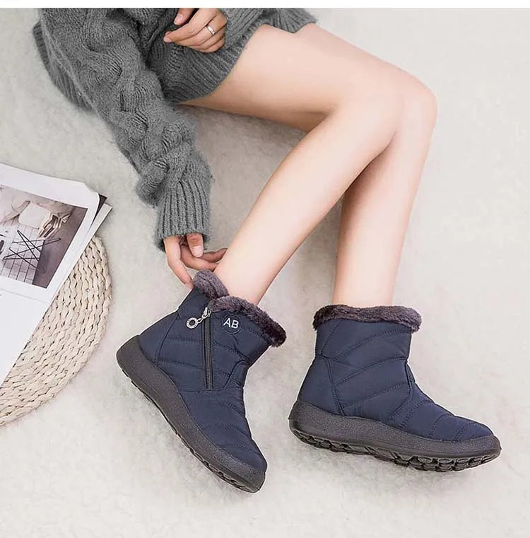 Botas de nieve para mujer, zapatos casuales para mujer, botines impermeables para mujer, botines ligeros de talla grande, botas de invierno para niñas