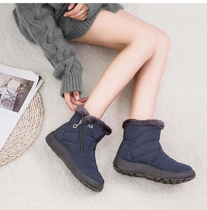 Botas de nieve para mujer, zapatos casuales para mujer, botines impermeables para mujer, botines ligeros de talla grande, botas de invierno para niñas