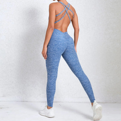 Women Gym Jumpsuit Female Yoga Set Workout One-piece Suit Women Sports Push Up Yoga Clothes Backless Activewear Fitness Set
