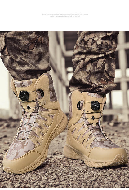 Botas tácticas para hombre, marca Army Boot, estilo militar, hasta el tobillo, para senderismo, seguridad, trabajo en el desierto, escalada, impermeables, de alta calidad.