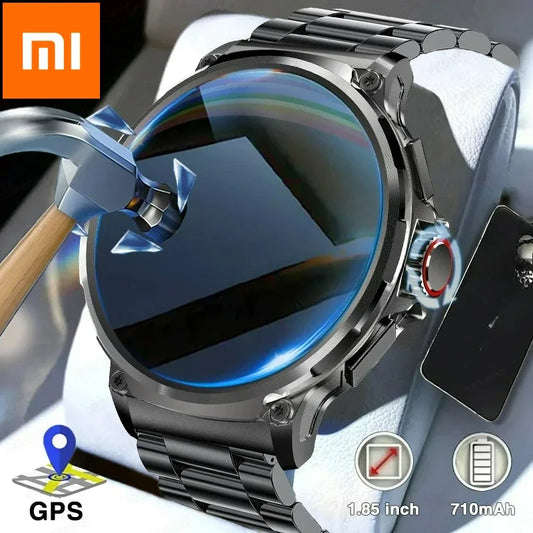 Xiaomi - Nuevo reloj inteligente Ultra HD AMOLED de 1,85 pulgadas para hombre, con GPS, Bluetooth, llamadas, batería de 710 mAh, deportivo y de fitness para Huawei