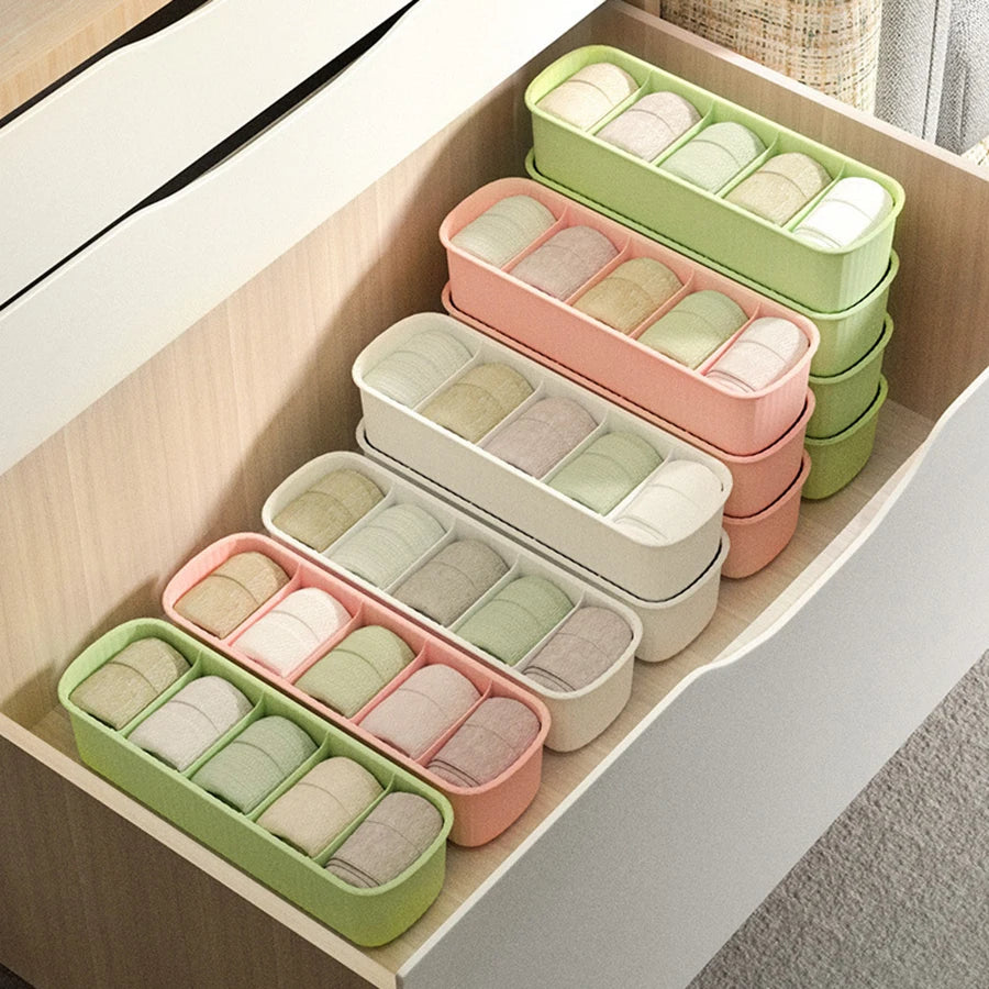 Caja para guardar calcetines, cajón para el hogar, compartimento para armario, caja para guardar y organizar, caja para guardar medias y ropa interior.