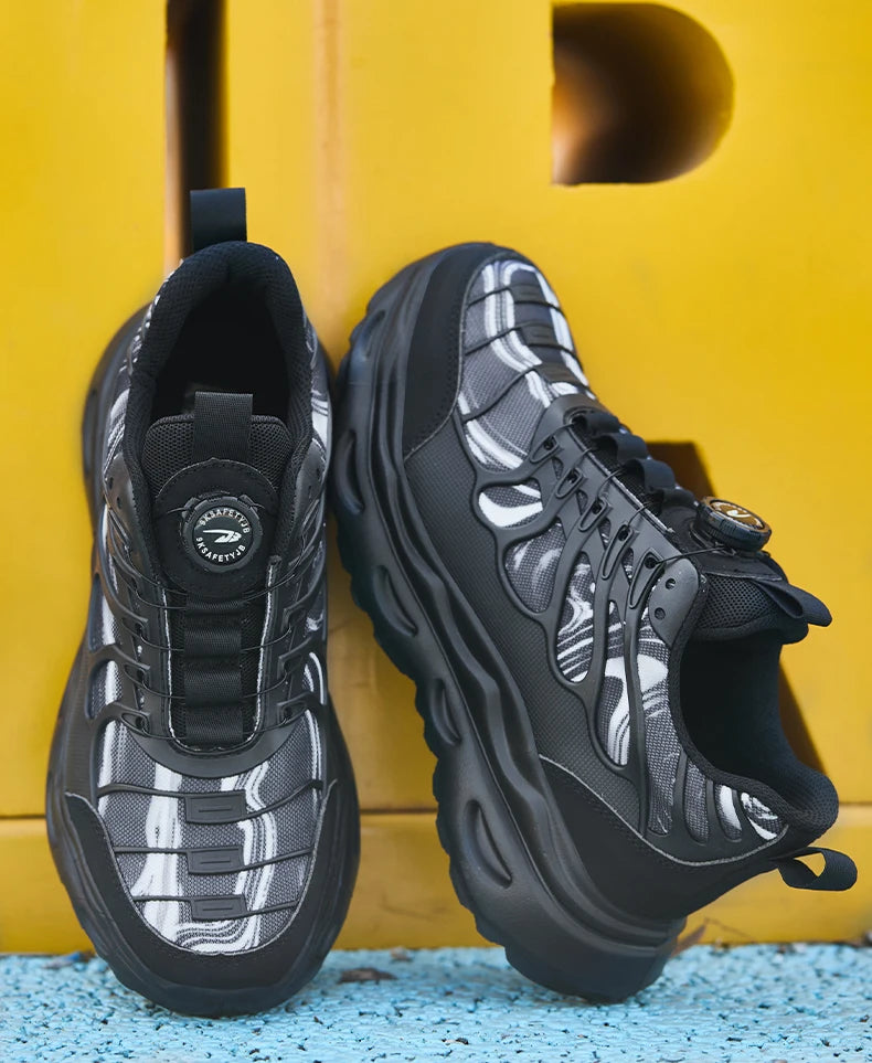 Calzado de seguridad talla 47 48 para hombre y mujer, zapatos de trabajo con puntera de acero, ligeros, botas de seguridad indestructibles, zapatillas de trabajo.