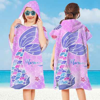 Accesorios para bebés, bata de baño con dibujos animados para niños, capa con capucha, toalla de playa, bata de baño con dibujos animados para bebés y niños.