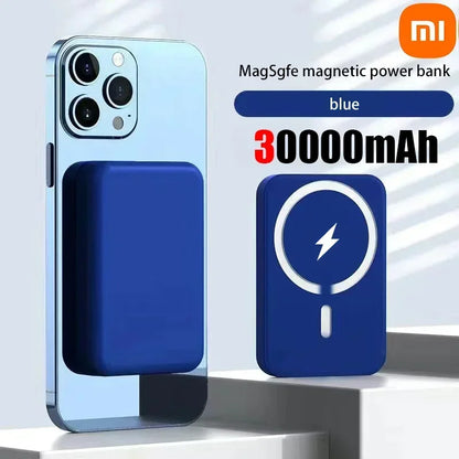 Banco de energía magnético portátil Xiaomi de 500000 mAh con cargador rápido inalámbrico de 25 W, gran capacidad, compatible con Magsafe para iPhone y Huawei.
