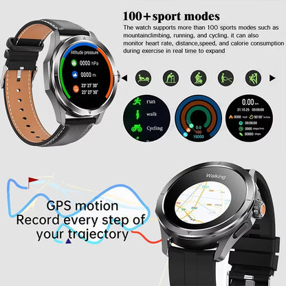 S4 Ultra para Xiaomi Pulsera Inteligente Reloj para Hombre Pantalla AMOLED HD Llamadas Bluetooth GPS Trayectoria NFC Frecuencia Cardíaca Brújula SmartWatches