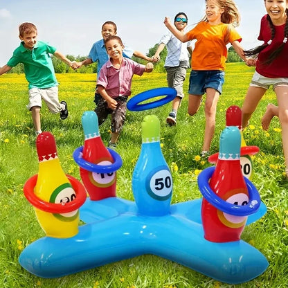 1 juego de bolos acuáticos inflables con bombas de aire, piscinas y deportes acuáticos inflables adecuados para nadar p