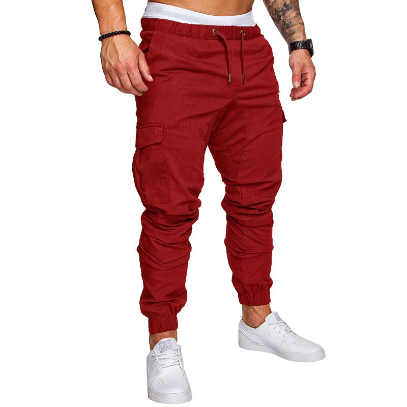 Pantalones deportivos finos de moda para hombre, pantalones casuales para correr, pantalones cargo de calle 2020, pantalones multibolsillos para hombre, pantalones deportivos para gimnasios y fitness para hombre.