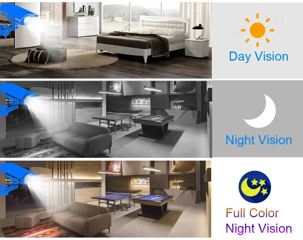 Cámara IP NINIVISION IPC-8MP HD Negra PoE Carcasa Metálica Micrófono Integrado Audio Visión Nocturna a Color Video de Vigilancia para NVR IP 4K de 10 canales