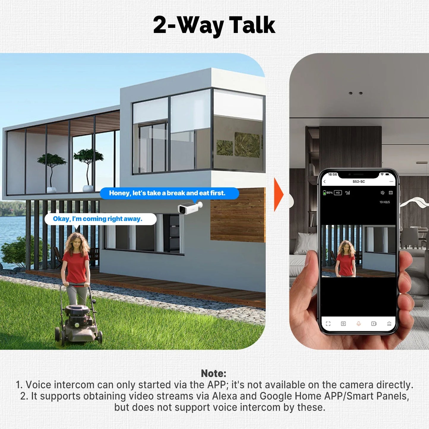 Cámara de seguridad solar inteligente MOES, WiFi de doble banda 2.4/5 GHz, resistente al agua IP65, monitoreo mediante aplicación (Alexa/Google Home), Tuya