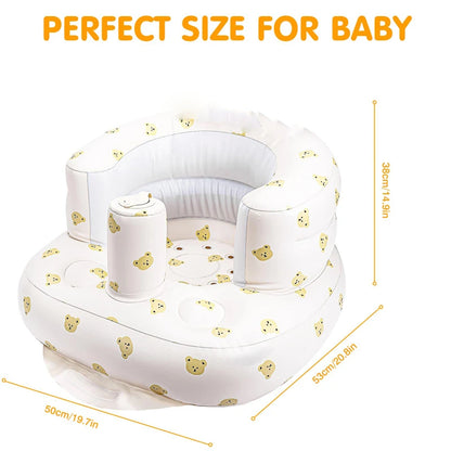 Asiento inflable para bebés de 3 a 36 meses, sofá infantil con bomba de aire incorporada, asiento Bumbo para aprender a sentarse, alimentar y acampar.