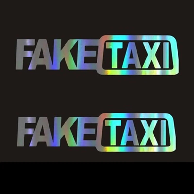 Pegatina divertida de taxi falso para coche, emblema de vinilo autoadhesivo universal para BMW, Ford, Toyota, VW, Honda, Kia, Opel y Kia.