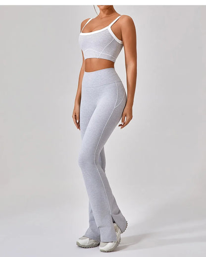 Leggings acampanados, pantalones de yoga para mujer, cintura alta, transpirables, de pierna ancha, ideales para gimnasio, deportes y danza.