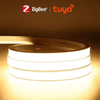 Tira LED COB inteligente ZigBee 3.0 Wifi Tuya de 5V con luz USB, cinta LED neón con regulador de intensidad, controlador LED compatible con Alexa, lámpara de armario, decoración