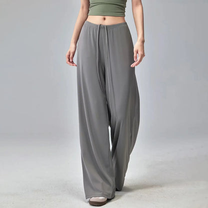 Pantalones de Yoga de Cintura Alta para Mujer, Pierna Ancha, Sueltos, Casuales, Deportivos, para Fitness, Correr, con Cordón Elástico XP207
