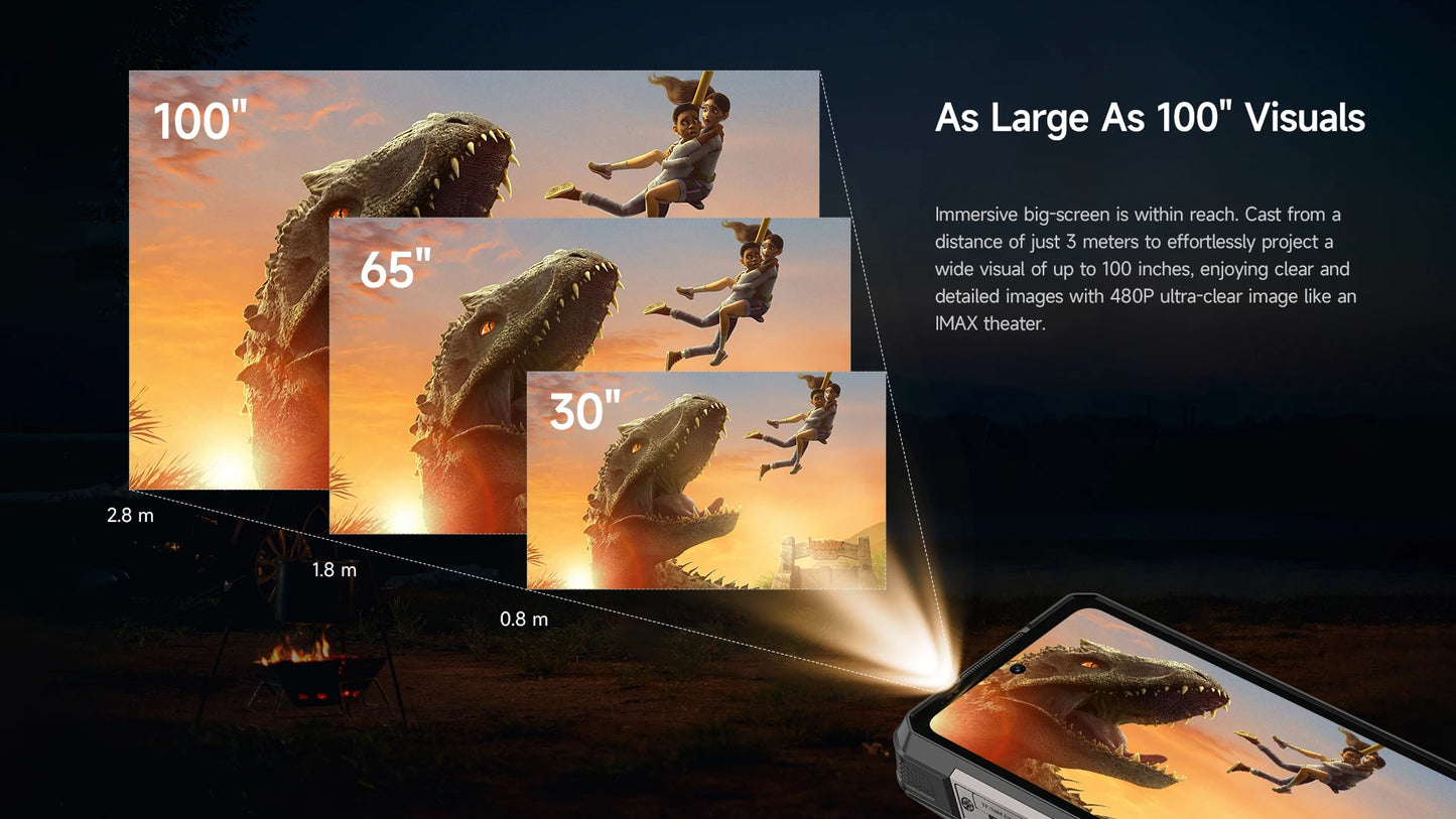 【Estreno mundial】Ulefone Armor 34 Pro 5G, teléfono resistente con IA, batería de 25500 mAh, hasta 32 GB + 512 GB, proyector integrado, pantalla de 6,95" a 120 Hz, NFC.