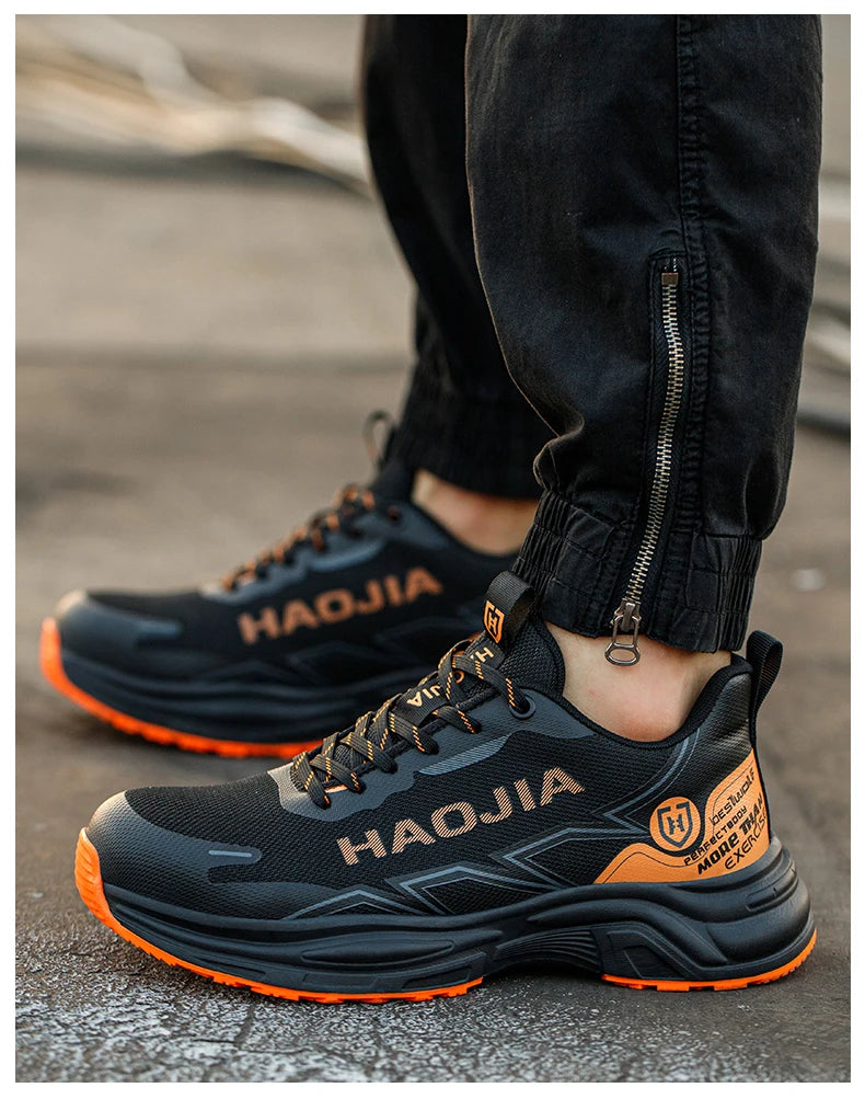 Zapatos de seguridad ligeros para hombre, antirotura, antipinchazos, zapatillas de trabajo, botas de seguridad protectoras, zapatos de trabajo con puntera de acero.