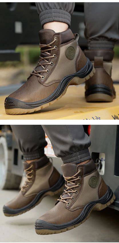 Los zapatos de seguridad para hombre son zapatos de trabajo resistentes a impactos, perforaciones, antiestáticos, antideslizantes, resistentes al desgaste y a las salpicaduras.