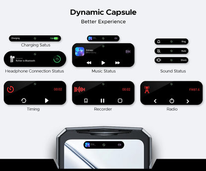 Teléfono robusto DOOGEE V40 Pro 5G versión global, pantalla de 6,78", 16 GB + 512 GB, dimensiones 7300, cámara con IA de 200 MP, 8680 mAh, cargador rápido de 33 W.