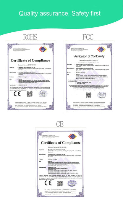 Soporte de carga inalámbrica para coche con inducción infrarroja y abrazadera para rejilla de ventilación, compatible con iPhone 16~12 Pro Max y Samsung Galaxy S25/S24. Carga rápida.