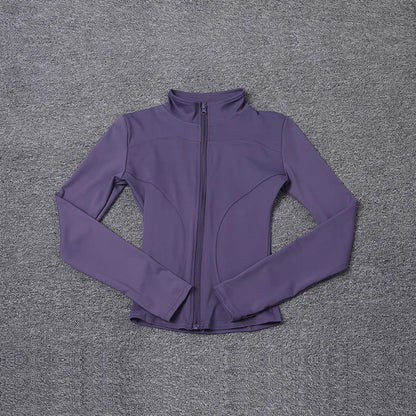 Chaqueta deportiva de manga larga para mujer, abrigo de entrenamiento, ropa de entrenamiento de gimnasio, ropa deportiva de yoga