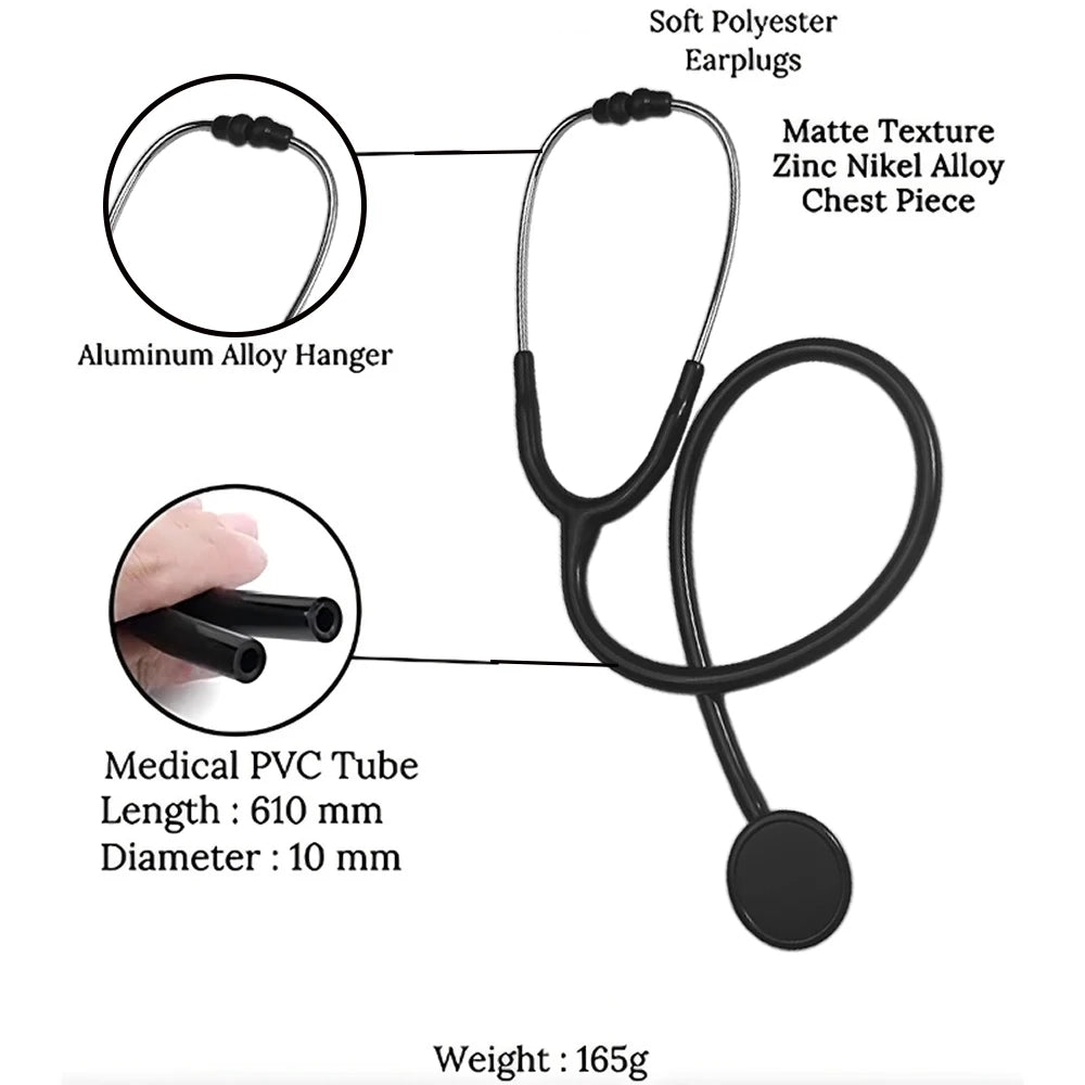 Estetoscopio profesional JUSTLANG, clínico, para corazón, pulmón, presión arterial, pecho, cardiología, estetoscopio médico para médicos y enfermeras.