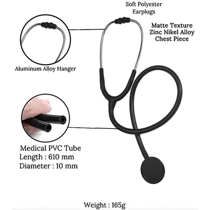 Estetoscopio profesional JUSTLANG, clínico, para corazón, pulmón, presión arterial, pecho, cardiología, estetoscopio médico para médicos y enfermeras.