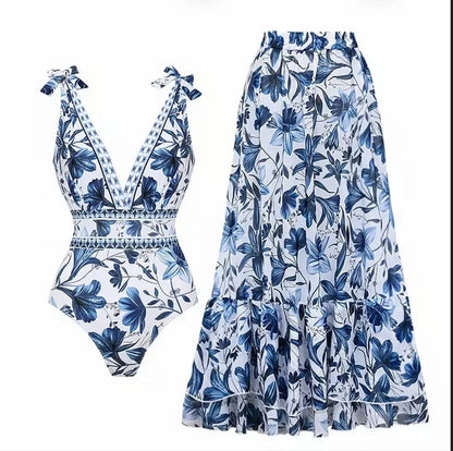 Traje de baño de una pieza con estampado floral sexy para mujer, traje de baño moderno, monokini sensual, ropa de playa, ropa deportiva cómoda