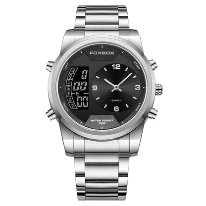 LIGE - Reloj digital de moda para hombre, deportivo, informal, resistente al agua, de cuarzo, cronógrafo de lujo, marca FOXBOX