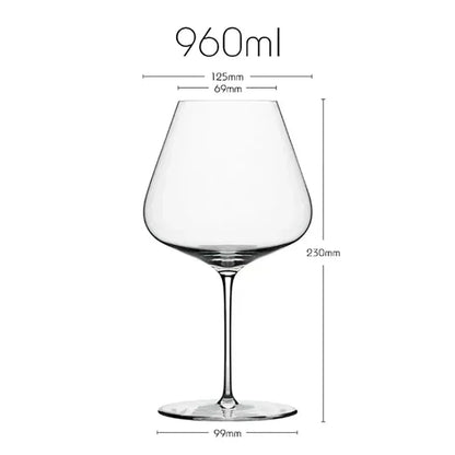 Copa de vino ligera de lujo estilo Burdeos, de estilo ultrafino, con tallos delgados, ideal para fiestas y bares.