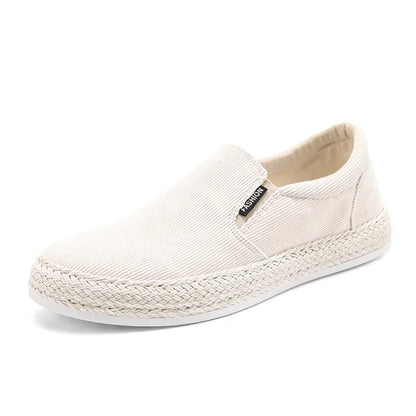 Zapatos de lona para hombre de Beijing, zapatillas informales transpirables sin cordones con punta redonda y suela de goma, calzado de ocio sin cuero para primavera y verano