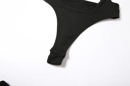 Sexy Sleeveless Cut Out Bodysuits For Women Summer Beach Holiday Tops One Piece High Rise Bodysuit Rompers Clothes Swimsuit