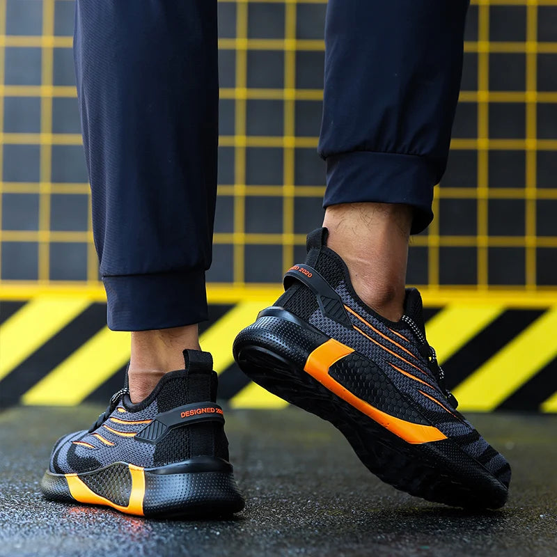 Zapatos de seguridad para hombre, zapatillas de trabajo antiperforación, calzado laboral indestructible, botas de trabajo ligeras para hombre, botas de seguridad.